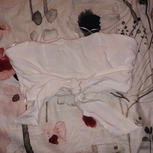 white strapless top!